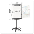 MasterVision Tripod Extension Bar Magnetic Dry-Erase Easel, 69" to 78" High, Black/Silver