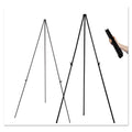 MasterVision Instant Easel, 61.5" High, Black, Steel, Lightweight