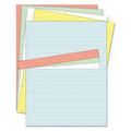 MasterVision Data Card Replacement Sheet, 8.5 x 11 Sheets, Perforated at 1", Assorted, 10/Pack