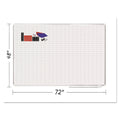 MasterVision Grid Planning Board w/ Accessories, 1 x 2 Grid, 72 x 48, White/Silver