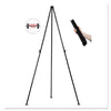 MasterVision Instant Easel, 61.5" High, Black, Steel, Heavy-Duty