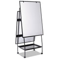 MasterVision Creation Station Dry Erase Board, 29 1/2 x 74 7/8, Black Frame