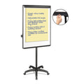 MasterVision Silver Easy Clean Dry Erase Mobile Presentation Easel, 44" to 75.25" High