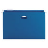 Smead Hanging Pockets with Full-Height Gusset, 1 Section, 3" Capacity, Legal Size, 1/5-Cut Tabs, Sky Blue, 25/Box