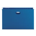 Smead Hanging Pockets with Full-Height Gusset, 1 Section, 3" Capacity, Legal Size, 1/5-Cut Tabs, Sky Blue, 25/Box