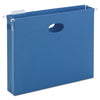 Smead Hanging Pockets with Full-Height Gusset, 1 Section, 2" Capacity, Letter Size, 1/5-Cut Tabs, Sky Blue, 25/Box