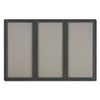 Quartet Enclosed Fabric-Cork Board, 72 x 48, Gray Surface, Graphite Aluminum Frame