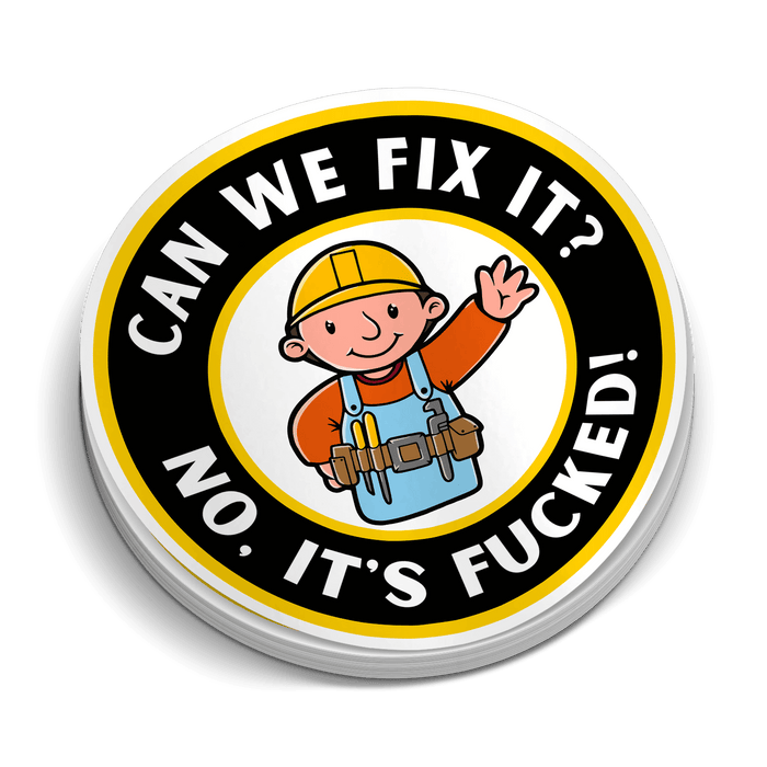 Can We Fix It - Hard Hat Decal by Armed American Supply