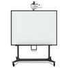 MasterVision Interactive Board Mobile Stand with Ultra-Short Throw Projector Arm and Mounting Plate, 76" x 26" x 70" to 80", Black