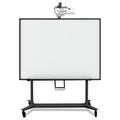 MasterVision Interactive Board Mobile Stand with Ultra-Short Throw Projector Arm and Mounting Plate, 76" x 26" x 70" to 80", Black