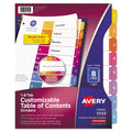Avery Customizable TOC Ready Index Multicolor Tab Dividers, 8-Tab, 1 to 8, 11 x 8.5, White, Traditional Color Tabs, 1 Set