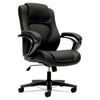HON HVL402 Series Executive High-Back Chair, Supports Up to 250 lb, 17" to 21" Seat Height, Black Seat/Back, Iron Gray Base