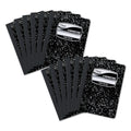 Mead Square Deal Composition Book, 3 Subject, Wide/Legal Rule, Black Cover, 9.75 x 7.5, 100 Sheets, 12/Pack