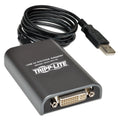 Tripp Lite USB 2.0 to DVI/VGA External Multi-Monitor Video Card, 128 MB SDRAM, 4", Black