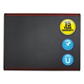 Quartet Prestige Plus Magnetic Fabric Bulletin Board, 72 x 48, Mahogany Frame
