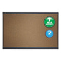 Quartet Prestige Bulletin Board, Brown Graphite-Blend Surface, 48 x 36, Aluminum Frame