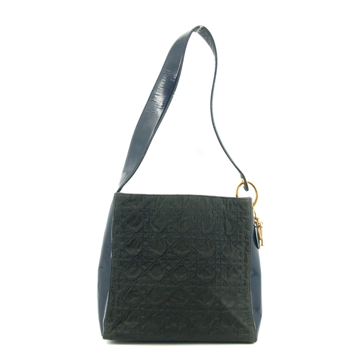 Christian Dior Cannage Quilted Blue Shoulder Bag #2742 by Bolt Boutique