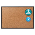 Quartet Classic Series Cork Bulletin Board, 24x18, Black Aluminum Frame