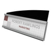 deflecto Interior Image Anti-Glare Sign Holder, Landscape, 8.5 x 2 Insert, Black/Silver