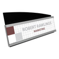 deflecto Interior Image Anti-Glare Sign Holder, Landscape, 8.5 x 2 Insert, Black/Silver