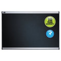 Quartet Prestige Embossed Foam Bulletin Board, 48 x 36, Black, Aluminum Frame