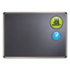 Quartet Prestige Euro-Style Embossed Foam Bulletin Board, 48 x 34 7/16, Black/Alum Frame