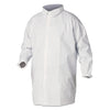 KleenGuard A40 Liquid and Particle Protection Lab Coats, Large, White, 30/Carton