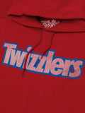Faded Twizzlers Candy Logo Hooded Sweatshirt - Red by Tee Luv