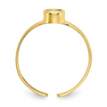 10k Gold CZ Toe Ring For Women by Fine Color Jewels