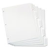 Oxford Custom Label Tab Dividers with Self-Adhesive Tab Labels, 5-Tab, 11 x 8.5, White, 25 Sets