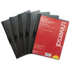 Universal Clip-Style Report Cover, Clip Fastener, 8.5 x 11, Clear/Black, 5/Pack