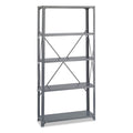 Safco Commercial Steel Shelving Unit, Five-Shelf, 36w x 12d x 75h, Dark Gray