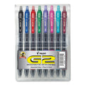 Pilot G2 Premium Gel Pen, Retractable, Fine 0.7 mm, Assorted Ink and Barrel Colors, 8/Pack