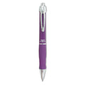 Zebra GR8 Gel Pen, Retractable, Medium 0.7 mm, Violet Ink, Violet/Silver Barrel, 12/Pack