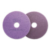 Scotch-Brite Diamond Floor Pads, 16" Diameter, Purple, 5/Carton