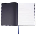 Universal Casebound Hardcover Notebook, 1 Subject, Wide/Legal Rule, Dark Blue/White Cover, 10.25 x 7.63, 150 Sheets