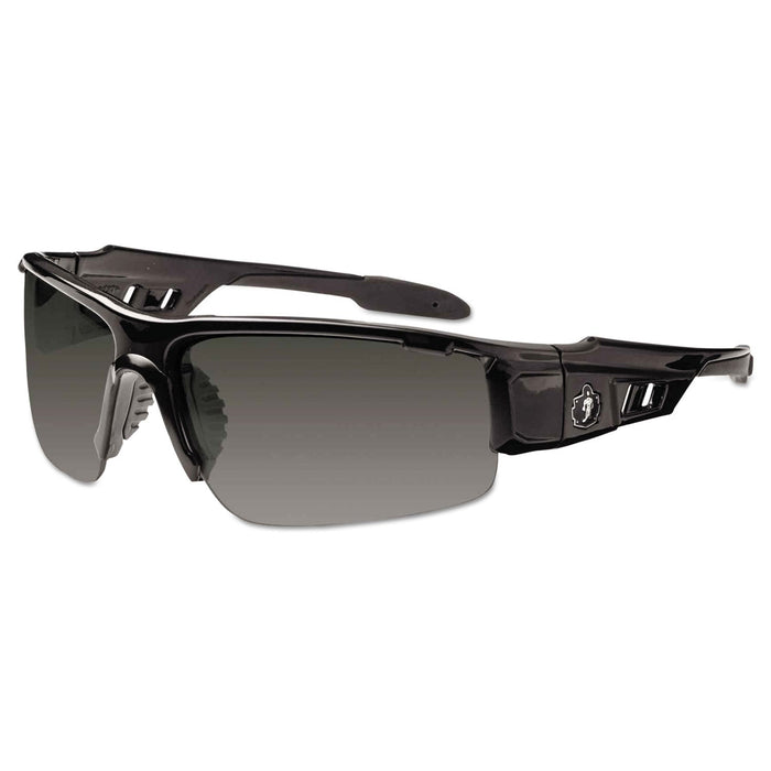 ergodyne Skullerz Dagr Safety Glasses, Black Frame/Smoke Lens, Nylon/Polycarb