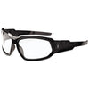 ergodyne Skullerz Loki Safety Glasses/Goggles, Black Frame/Clear Lens, Nylon/Polycarb