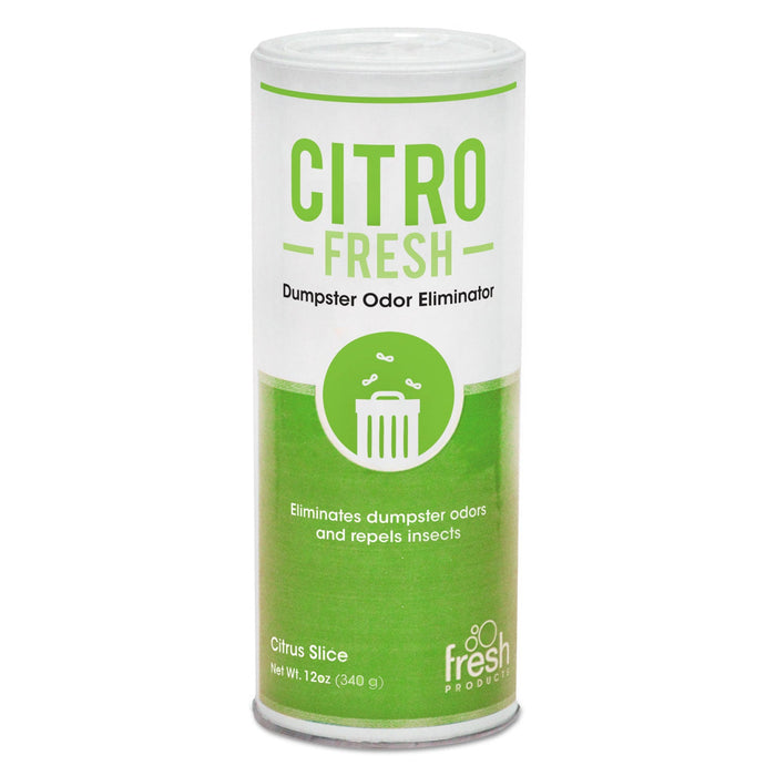 Fresh Products Citro Fresh Dumpster Odor Eliminator, Citronella, 12 oz Canister, 12/Carton