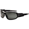 ergodyne Skullerz Loki Safety Glasses/Goggles, Black Frame/Smoke Lens, Nylon/Polycarb