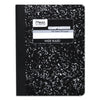Mead Composition Book, Wide/Legal Rule, Black Cover, 9.75 x 7.5, 100 Sheets