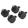 HON Height-Adjustable Base Caster Add-On Kit, Grip Ring Stem, 2" Wheel, Black, 4/Set