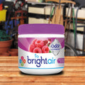 BRIGHT Air Super Odor Eliminator, Wild Raspberry and Pomegranate, 14 oz Jar, 6/Carton