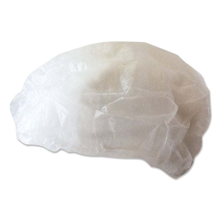 Boardwalk Disposable Bouffant Caps, 24", X-Large, White, 100/Pack