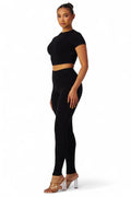 Jovie Crop Top & Skinny Leg Set by The House of Stylez