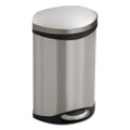 Safco Step-On Medical Receptacle, 3 gal, Stainless Steel