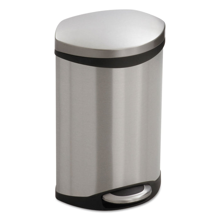 Safco Step-On Medical Receptacle, 3 gal, Stainless Steel