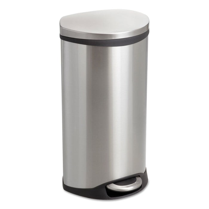 Safco Step-On Medical Receptacle, 7.5 gal, Stainless Steel