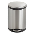Safco Step-On Medical Receptacle, 3 gal, Stainless Steel