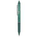 Pilot FriXion Clicker Erasable Gel Pen, Retractable, Fine 0.7 mm, Green Ink, Green Barrel, Dozen